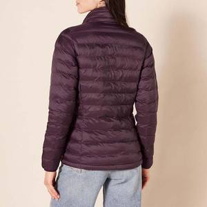 Veste matelassée respirante pour femme, couleur violet foncé, automne-hiver, légère, matelassée, fermeture éclair, imperméable, en polyester - Product Image 6