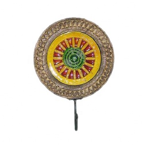 Gancho de abrigo decorativo de madera maciza de mango artesanal indio, gancho de abrigo doble Vintage de Metal para pared, artículo de regalo para decoración del hogar, nuevo diseño - Product Image 5