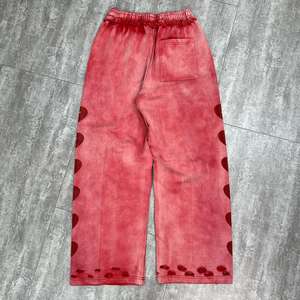 Pantalons de survêtement pour hommes en molleton français à impression personnalisée, lourds, amples, jambes droites - Product Image 2