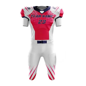 Nuevo diseño de uniformes de sublimación mejor precio personalizado 100% poliéster algodón conjuntos de uniformes de fútbol americano - Product Image 2