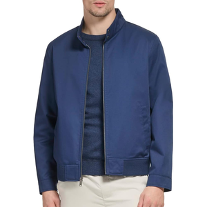Blouson aviateur léger avec tricot côtelé col montant coupe confortable extérieur imperméable pas cher veste coupe-vent softshell pour hommes - Product Image 3
