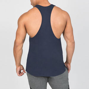 Camiseta sin mangas ajustada para gimnasio con logotipo personalizado para hombre Camiseta sin mangas en blanco de alta calidad - Product Image 3