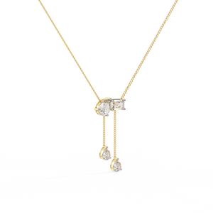 Collier en or 18 carats avec diamant de laboratoire pour filles - Product Image 2