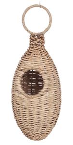 Oiseau suspendu naturel maison herbe nid d'oiseau tous types petite maison fabriquée à la main pour intérieur ou extérieur décor à la maison maison d'oiseau - Product Image 4