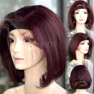 Pelucas rubias onduladas estilo bob de cabello humano vietnamita 100% con cabello fino de bebé - Product Image 2