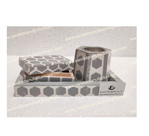 Brûleur d'encens personnalisé islamique fait à la main ensemble de petits cadeaux avec parfum Bakhoor d'Inde-encens parfumé au thé lavande bergamote - Product Image 1