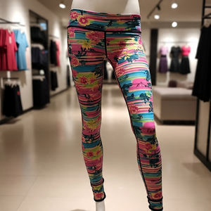 Entraînement athlétique Sublimation Leggings femmes entraînement Fitness exercice taille haute imprimé Capri pantalon Compression imprimé Leggings - Product Image 6