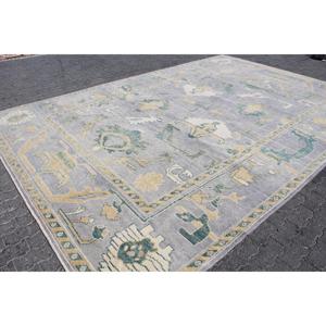พรมวินเทจขนาดใหญ่พิเศษ 9.7x14.5 ฟุต (297x442 ซม.) พรมขนสัตว์สีเทาตุรกี - Product Image 3