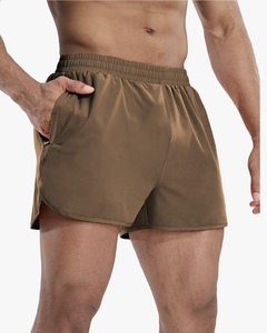 Pantalones Cortos Deportivos para Hombre de Secado Rápido, Transpirables, de Malla Sólida, Tejido de Hilo Teñido, Estilo Bermuda, Cintura Elástica, Cierre de Cintura Media - Product Image 5