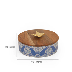 Wooden Masala <b>Box</b> for Kitchen Masala Dabba Spice Jars Storage <b>Box</b> with metal Containers and spoon Metal Jar for Dry Fruits - Product Image 3