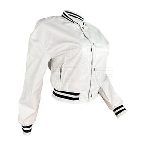 Long <b>Sleeve</b> <b>Short</b> Length New Stylish Women Crop Varsity <b>Jacket</b> Casual Wear Top Trending Custom Color Women Crop Varsity <b>Jackets</b> - Product Image 2