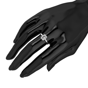 Bague solitaire en or massif 9 carats pour femme, 1 carat, clarté VS, couleur EF, diamant de laboratoire de taille radiant, luxe, certifié IGI, personnalisable - Product Image 3