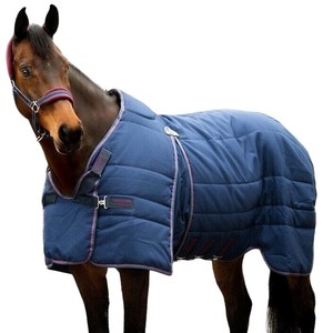 Tapis de cheval stable hiver imperméable spectacle extérieur couverture complète avec feuille de participation de poids de cou tapis équestre confortable - Product Image 2