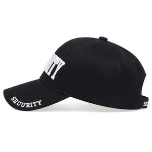 100% algodón de alta calidad Venta caliente estilo de gorra de seguridad para hombre Super sombrero gorra de béisbol de guardia de seguridad con logotipo bordado - Product Image 4