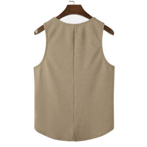 Débardeur d'été en coton uni pour hommes pour la salle de sport et la musculation en solde - Product Image 2