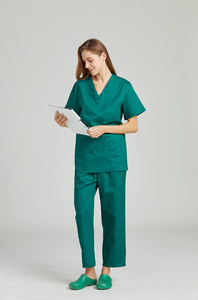 Ensemble de gommages médicaux doux pour femmes personnalisables Poly Rayon Spandex Jambe droite pour les infirmières et le personnel hospitalier du Vietnam - Product Image 2