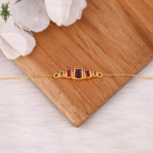 Natural Multi Tourmaline Handmade <b>Boho</b> <b>Bracelet</b> 925 Sterling Silver Gold Plated Jewelry Minimalist <b>Bracelet</b> Wedding Gift - Product Image 2