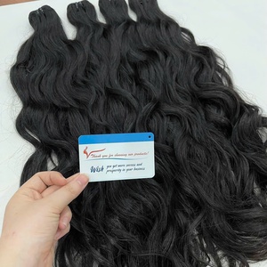 Meilleures extensions de cheveux crus vietnamiens trame à double étirage à la machine en paquets de cheveux crus doux, soyeux et droits - Product Image 5