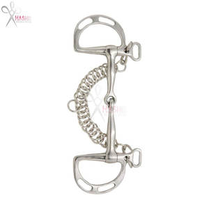 Mors à chaîne Kelly Silver Star en acier inoxydable à fentes Kimberwicke, durable, pour l'équitation, entraînement équilibré, contrôle HASHIR - Product Image 2