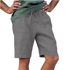 Pantalones cortos informales de verano para hombre, diseño de bolsillo con cordón, pantalones MEDIOS DE Color sólido, sueltos, rectos, para correr, ropa de calle al aire libre - Product Image 3