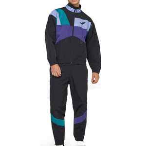 Ensemble coupe-vent pour homme de haute qualité avec veste et pantalon ajustable à cordon de serrage pour le sport ou un look streetwear - Product Image 1