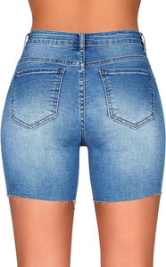Nouvelle arrivée 2025 Summer Casual Wear Button Slim Fit Femme Shorts Jeans pour femmes - Product Image 2