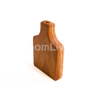 Pot de fleurs en teck naturel fait main, écologique, en bois massif durable, décoration maison et jardin, objet d'art minimaliste unique - Product Image 2