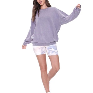 Sudadera Oversize con Cuello Redondo para Mujer, Ropa de Manga Larga, Sudadera de Algodón y Felpa - Product Image 5