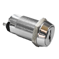 Serrure à clé plate pour distributeurs automatiques et appareils de jeu, efficace, taille 19 mm, 2 clés, finition chromée, alliage de zinc, ABA ANSI Grade 2