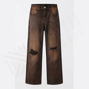 Pantalones Vaqueros con Logotipo Personalizado al por Mayor, Pantalones Casuales de Alta Calidad, Anchos, Holgados, Deportivos, para Hombre, Personalizados al por Mayor - Product Image 3