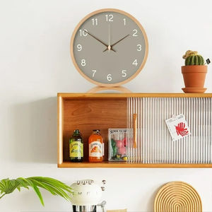Modern Elegant Grain Wooden <b>Clock</b> Highlighting the intricate grains of wood with an elegant design. - Product Image 5