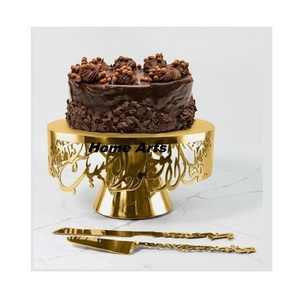 <b>Set</b> of 2 Iron <b>Cake</b> Chocolates <b>Stand</b> Customized Size Round Shape <b>Cake</b> Dessert <b>Stand</b> From Manufacturer In India - Product Image 2