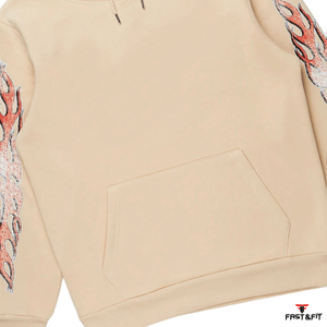 Survêtements imprimés surdimensionnés pour hommes respirants de grande taille ensemble de pantalons de survêtement évasés à capuche survêtements d'hiver - Product Image 3