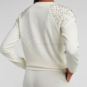 เสื้อสเวตเชิ้ตประดับพลอยเทียมสำหรับผู้หญิงเสื้อสเวตเชิ้ตแฟชั่นและระบายอากาศได้ดี - Product Image 2