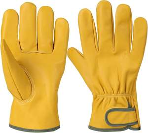 Gants de travail en cuir, Gants de jardinage pour hommes et femmes, Gants de travail en cuir pour hommes, Gants en peau de vache, Gant de soudage - Product Image 1