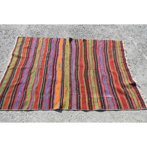 Tapis Vintage en laine turque rouge et vert ethnique Chic décor à la maison grande surface 9x12 Patchwork motif Latex support pour couloir - Product Image 3