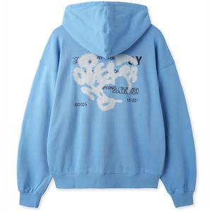 Vente en gros de sweats à capuche pour hommes de meilleure conception légers 100% coton couleur unie longue respirante pour la saison d'hiver Service OEM disponible - Product Image 2