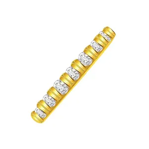 แหวนหมั้นหรูหราทองคำขาว 18K ประดับเพชรทรงกลมเจียระไนบริลเลียนท์สีแฟนซี น้ำหนัก 0.42 กะรัต - Product Image 4