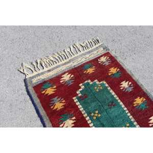 พรมขนาด 3.6x4.8 ฟุต, พรมวินเทจตุรกี, พรมขนสัตว์สีแดง - Product Image 5