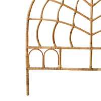 Meistverkauftes Mulya Handgefertigtes Rattan Mid-Century Antik Wellen-Design Modulares Bett-Kopfteil Umweltfreundliches Schlafzimmermöbel für
