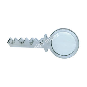 Multifunctional Design <b>Wall</b> <b>Mount</b> Clothes Hanger <b>Rail</b> <b>Wall</b> Hooks With 4 Holders Round Mirror Latest Designs - Product Image 2