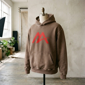<b>Men's</b> Peach <b>Orange</b> Graphic Pullover Hoodie Fleece <b>Sweatshirt</b> Streetwear Fashion Casual Hooded Top Custom Wholesale OEM ODM Appar - Product Image 5