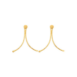 Boucles d'oreilles en laiton plaqué or jaune faites à la main bijoux boucles d'oreilles à la mode boucles d'oreilles délicates cadeaux d'anniversaire bijoux - Product Image 1