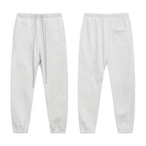 Pantalones rectos planos de cintura media Unisex, pantalones casuales de algodón 80%, tendencia de calle alta desgastada para hombres, nueva temporada, estilo flocado - Product Image 1