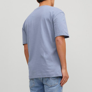 เสื้อยืดกีฬาสีพื้นสำหรับผู้ชายเสื้อยืดทรงพอดีตัวสำหรับผู้ชายเสื้อใส่ออกกำลังกายแขนเสื้อฤดูร้อน - Product Image 2