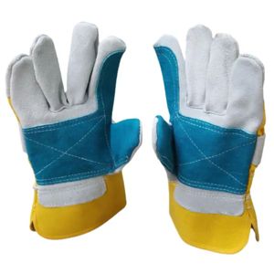 Guantes de trabajo de calidad superior Protección de aparejo canadiense Trabajadores Guantes de cuero de seguridad de trabajo industrial - Product Image 1