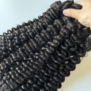 Deep Wave Hot <b>Sale</b> Top Quality Genius Wefts 100%Virgin Human <b>Hair</b> <b>Extensions</b> Full Cuticle Intact - Product Image 1