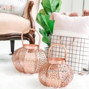 New Decorative Metal Rose Gold <b>Lantern</b> <b>Candle</b> Holder for Floor and Hanging Home and Weddings Decoration <b>Candle</b> <b>Lantern</b> - Product Image 6