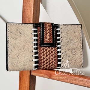 Recién llegado, cartera tallada a mano, funda de teléfono de piel de vaca Real, billetera elegante, carteras de diseñador de usos múltiples - Product Image 1