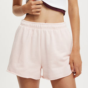 Logo personnalisé 100% coton dames Shorts de haute qualité vêtements de salon respirant Vintage confortable bouffée imprimé Logo femmes - Product Image 5